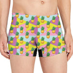 Zigzag Pineapple Pattern Print Men's Boxer Briefs