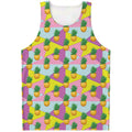 Zigzag Pineapple Pattern Print Men's Tank Top
