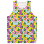 Zigzag Pineapple Pattern Print Men's Tank Top