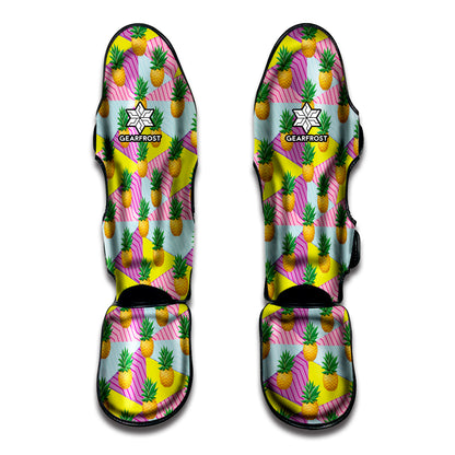 Zigzag Pineapple Pattern Print Muay Thai Shin Guard