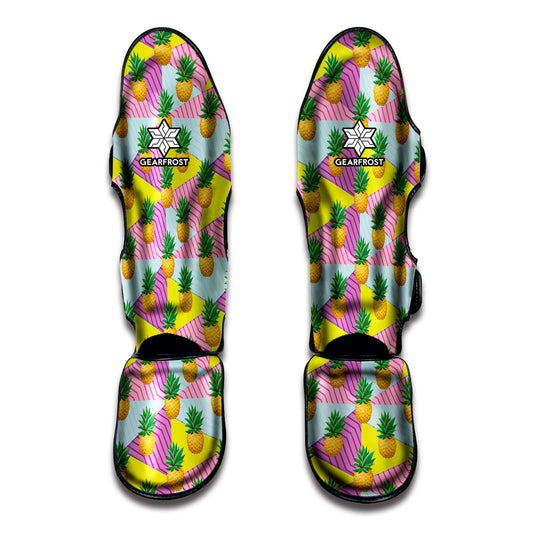 Zigzag Pineapple Pattern Print Muay Thai Shin Guard