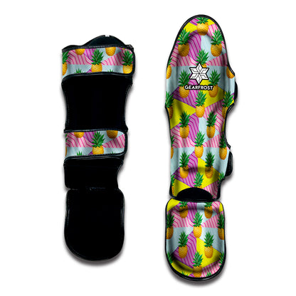 Zigzag Pineapple Pattern Print Muay Thai Shin Guard