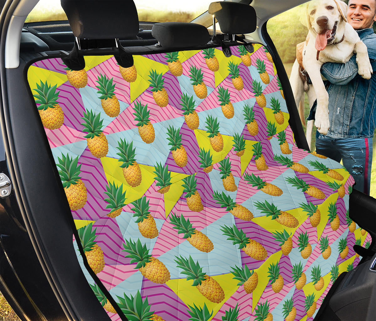 Zigzag Pineapple Pattern Print Pet Car Back Seat Cover