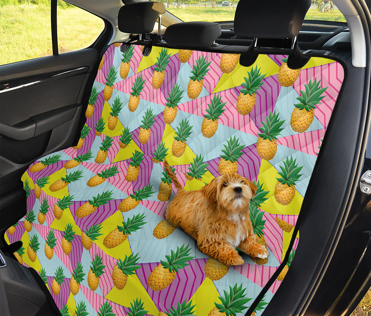 Zigzag Pineapple Pattern Print Pet Car Back Seat Cover