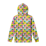 Zigzag Pineapple Pattern Print Pullover Hoodie