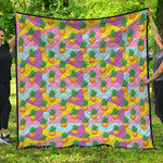 Zigzag Pineapple Pattern Print Quilt