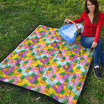 Zigzag Pineapple Pattern Print Quilt
