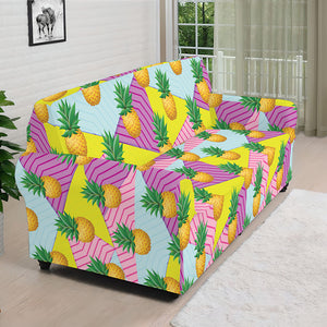 Zigzag Pineapple Pattern Print Sofa Cover