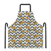 Zigzag Pizza Pattern Print Apron