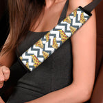 Zigzag Pizza Pattern Print Car Seat Belt Covers