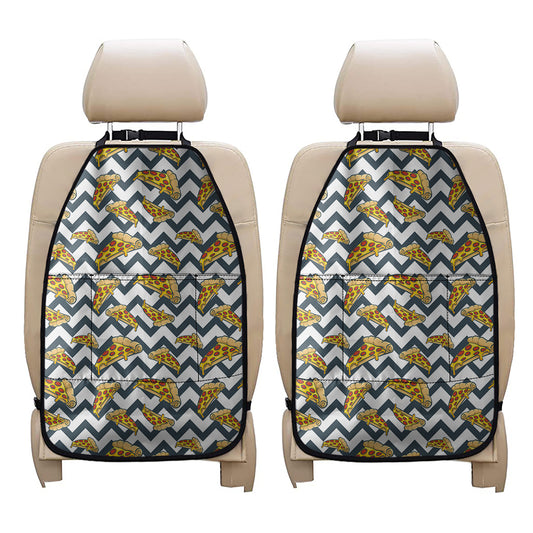 Zigzag Pizza Pattern Print Car Seat Organizers