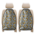 Zigzag Pizza Pattern Print Car Seat Organizers