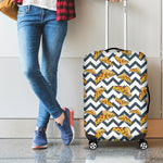 Zigzag Pizza Pattern Print Luggage Cover