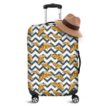 Zigzag Pizza Pattern Print Luggage Cover