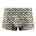 Zigzag Pizza Pattern Print Men's Boxer Briefs