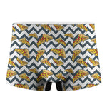 Zigzag Pizza Pattern Print Men's Boxer Briefs
