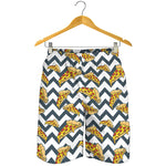 Zigzag Pizza Pattern Print Men's Shorts