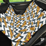 Zigzag Pizza Pattern Print Pet Car Back Seat Cover