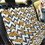 Zigzag Pizza Pattern Print Pet Car Back Seat Cover