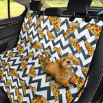 Zigzag Pizza Pattern Print Pet Car Back Seat Cover