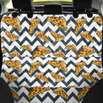 Zigzag Pizza Pattern Print Pet Car Back Seat Cover