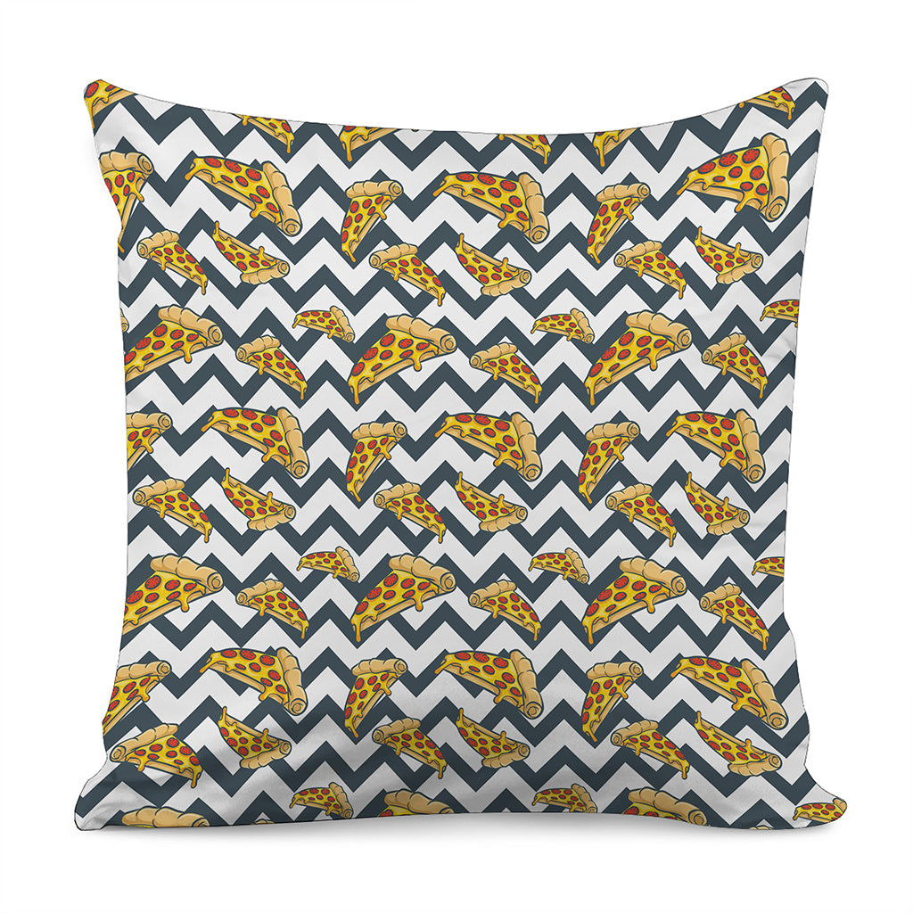 Zigzag Pizza Pattern Print Pillow Cover