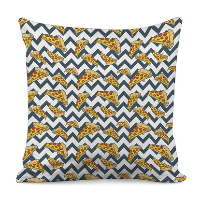 Zigzag Pizza Pattern Print Pillow Cover