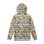 Zigzag Pizza Pattern Print Pullover Hoodie