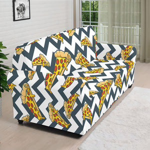 Zigzag Pizza Pattern Print Sofa Cover