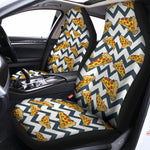 Zigzag Pizza Pattern Print Universal Fit Car Seat Covers