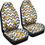 Zigzag Pizza Pattern Print Universal Fit Car Seat Covers