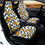 Zigzag Pizza Pattern Print Universal Fit Car Seat Covers