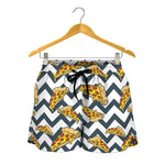 Zigzag Pizza Pattern Print Women's Shorts