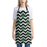 Zigzag Weed Pattern Print Apron