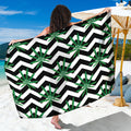 Zigzag Weed Pattern Print Beach Sarong Wrap