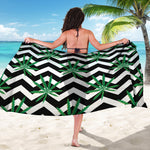 Zigzag Weed Pattern Print Beach Sarong Wrap