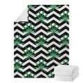 Zigzag Weed Pattern Print Blanket