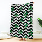 Zigzag Weed Pattern Print Blanket