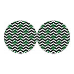 Zigzag Weed Pattern Print Car Coasters