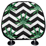 Zigzag Weed Pattern Print Car Headrest Covers