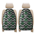 Zigzag Weed Pattern Print Car Seat Organizers