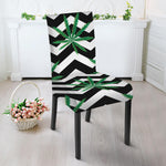 Zigzag Weed Pattern Print Dining Chair Slipcover
