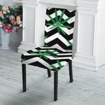 Zigzag Weed Pattern Print Dining Chair Slipcover
