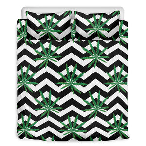 Zigzag Weed Pattern Print Duvet Cover Bedding Set