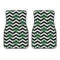 Zigzag Weed Pattern Print Front Car Floor Mats
