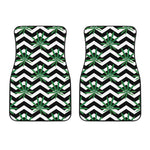 Zigzag Weed Pattern Print Front Car Floor Mats