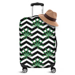 Zigzag Weed Pattern Print Luggage Cover