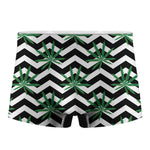 Zigzag Weed Pattern Print Men's Boxer Briefs