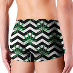 Zigzag Weed Pattern Print Men's Boxer Briefs