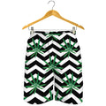 Zigzag Weed Pattern Print Men's Shorts
